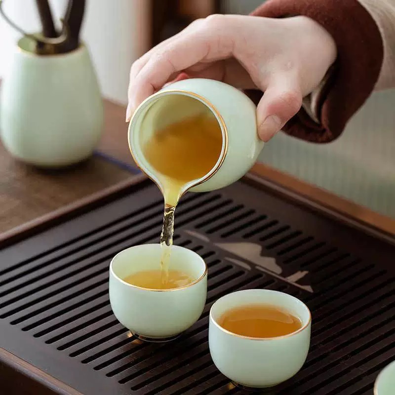 Sheep Jade Light Luxury Tea Set