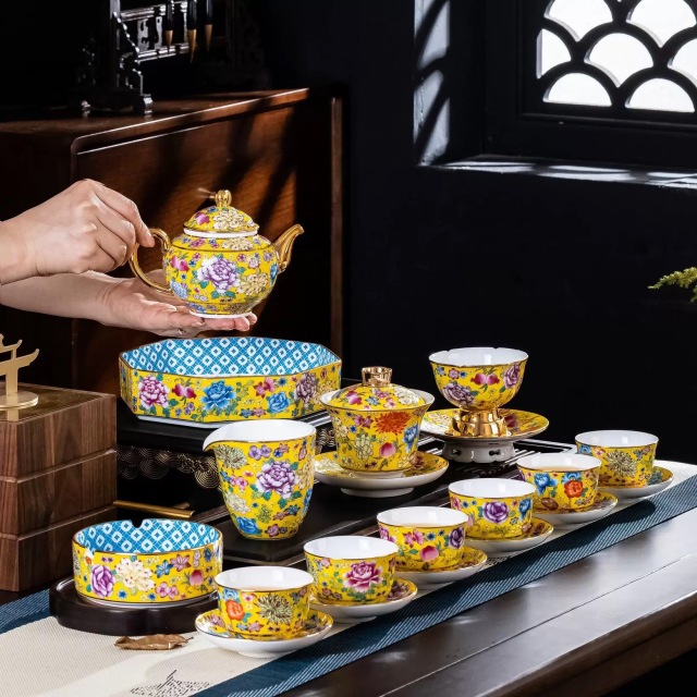 Jingdezhen Handmade Ceramic High-end Set Summer Tea Set