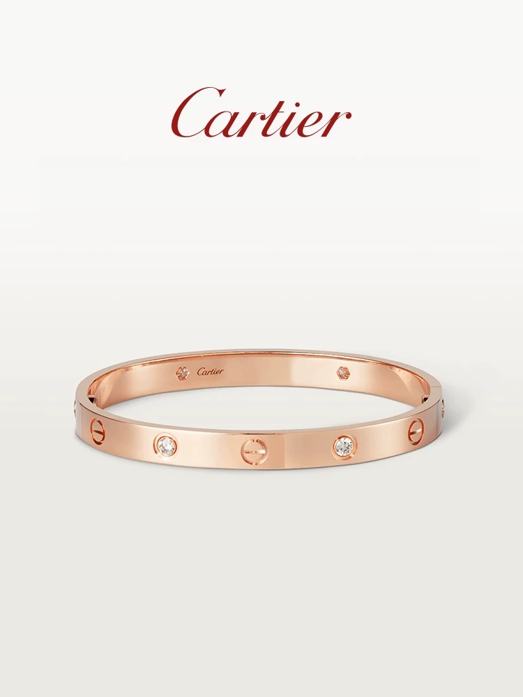 Cartier Cartier Flagship Store LOVE rose gold yellow gold white gold diamonds classic bracelet